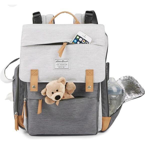 Eddie Bauer Other - Eddie Bauer Cascade First Adventure Backpack Baby Diaper Bag - Gray 90347 EUC!